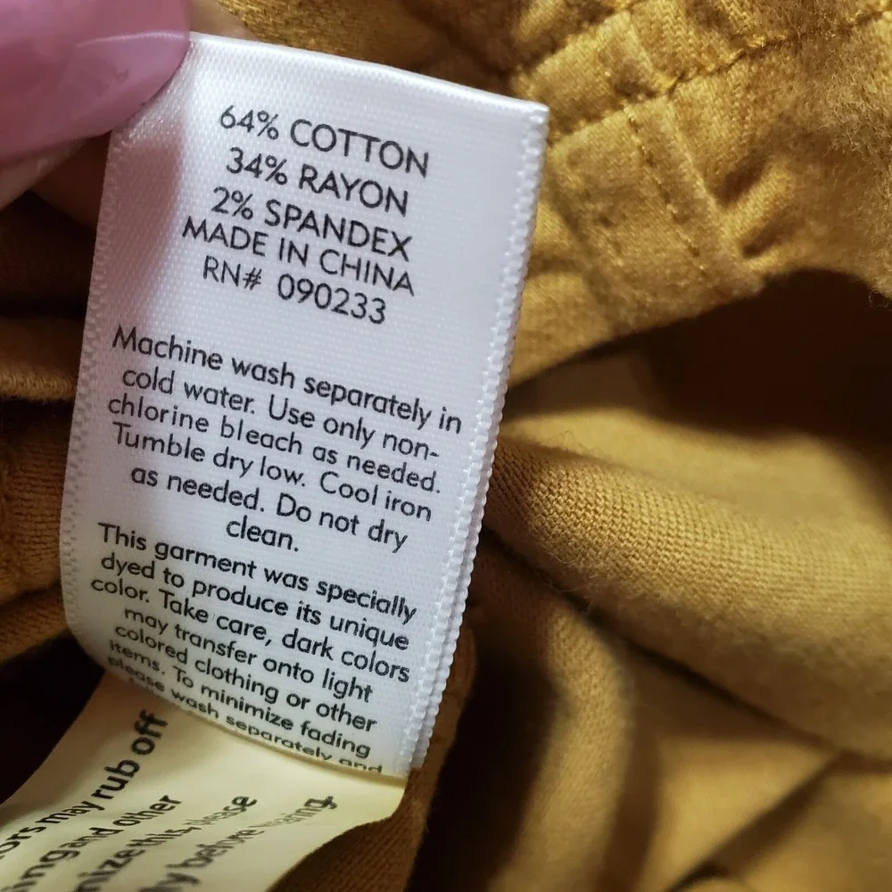 Pacsun Mini Skirt Women's 25 Retro‎ Mustard Cotton Stretch Pockets Performance
